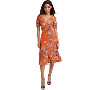 Lulus small floral button down swing Dress